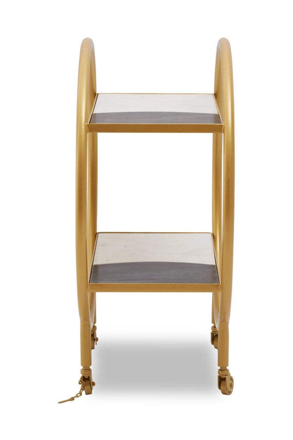 Vizzini Brass Finished 2 Tier Unit - XShowhome Limited - Xshowhome