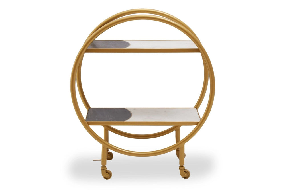 Vizzini Brass Finished 2 Tier Unit - XShowhome Limited - Xshowhome