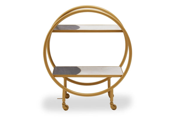 Vizzini Brass Finished 2 Tier Unit - XShowhome Limited - Xshowhome
