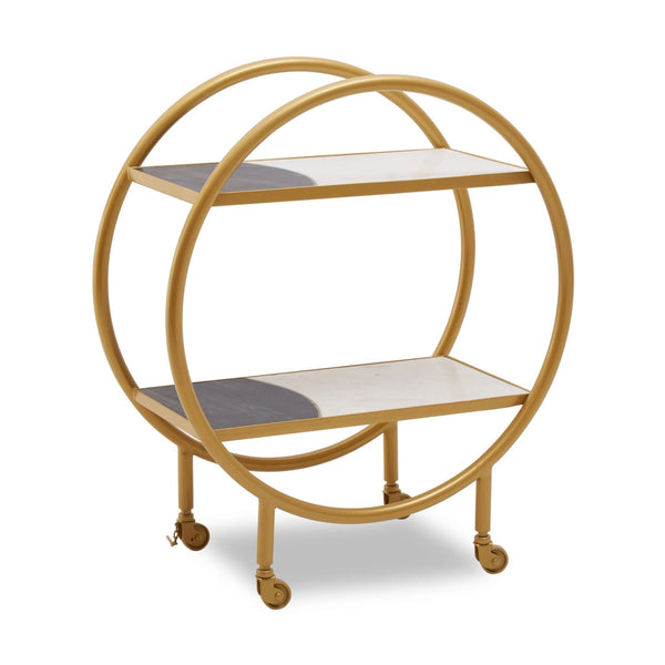 Vizzini Brass Finished 2 Tier Unit - XShowhome Limited - Xshowhome