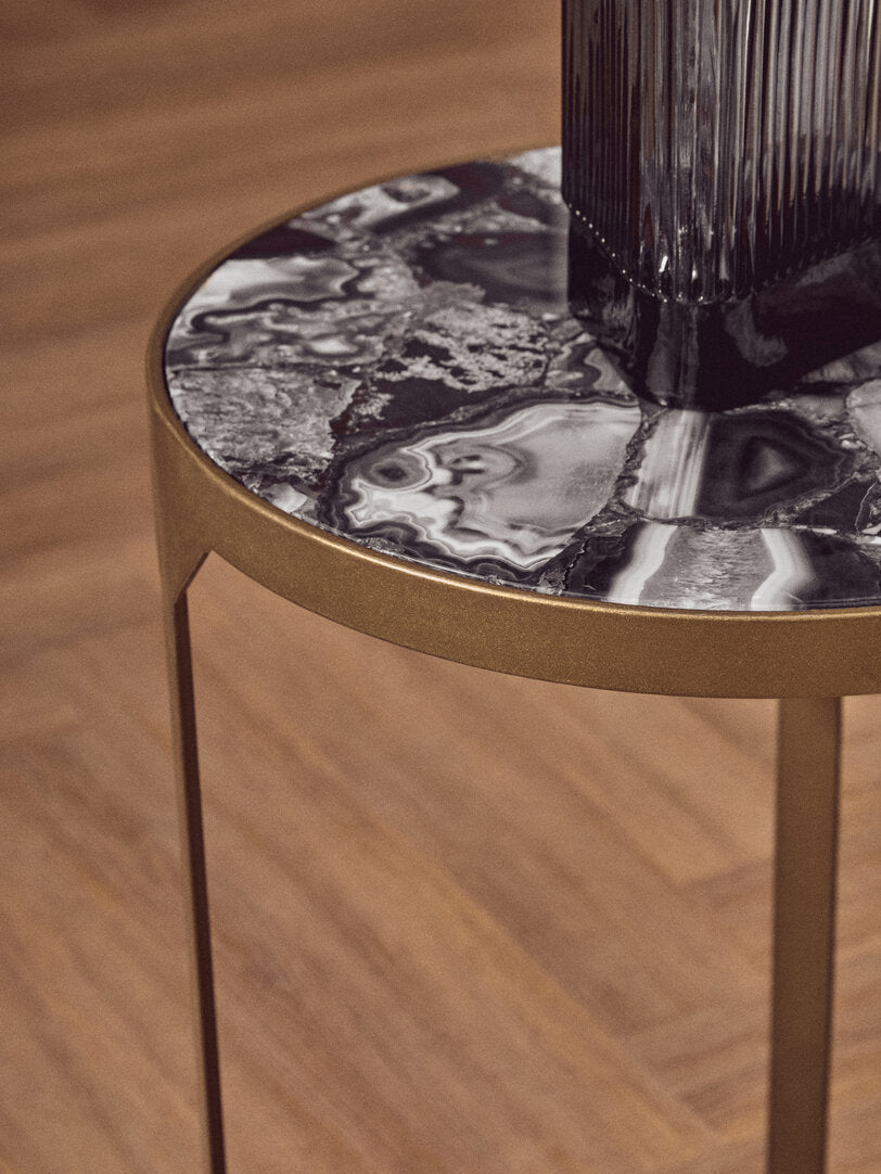 Vizzini Round Agate Side Table - Canwell Interiors Limited - Xshowhome