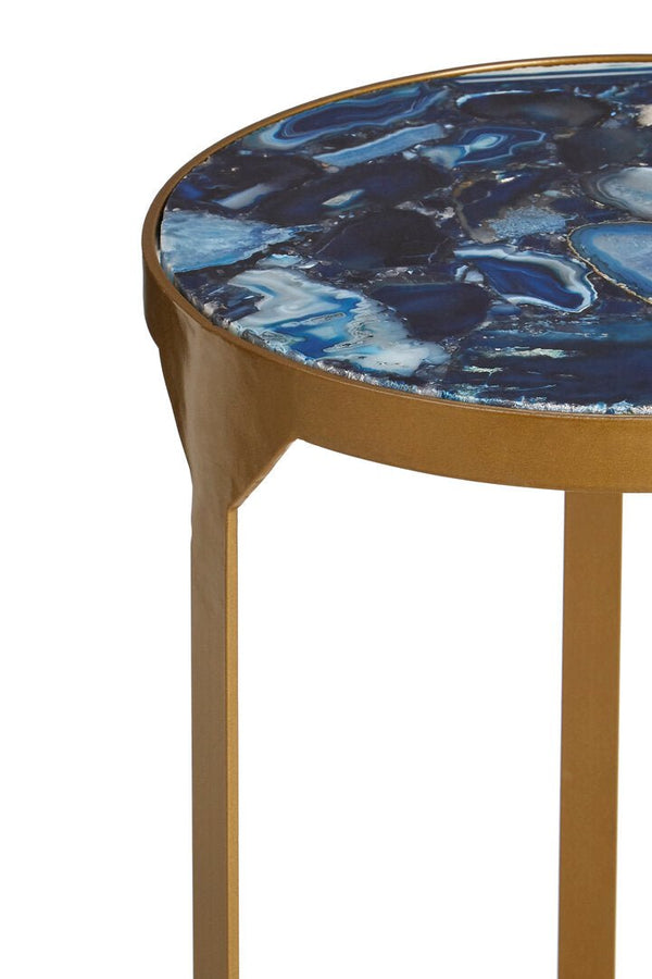 Vizzini Round Agate Side Table - Canwell Interiors Limited - Xshowhome