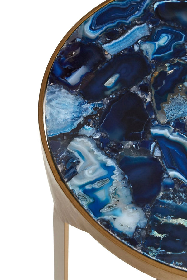 Vizzini Round Agate Side Table - XShowhome Limited - Xshowhome
