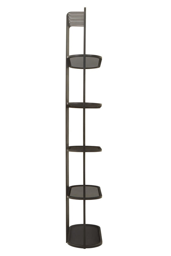 Vogue Five Tier Black Shelf Unit - Canwell Interiors Limited - Xshowhome