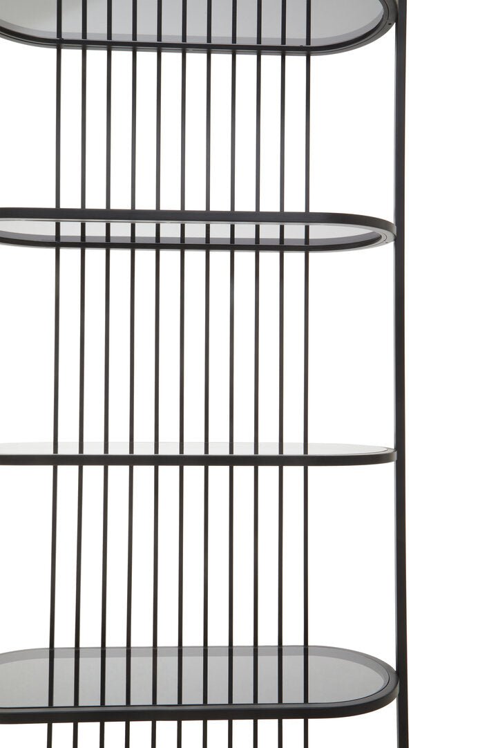 Vogue Five Tier Black Shelf Unit - Canwell Interiors Limited - Xshowhome
