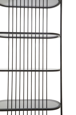 Vogue Five Tier Black Shelf Unit - Canwell Interiors Limited - Xshowhome