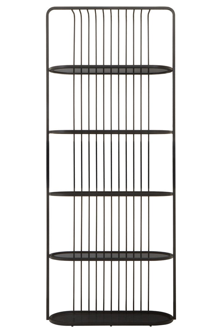 Vogue Five Tier Black Shelf Unit - Canwell Interiors Limited - Xshowhome