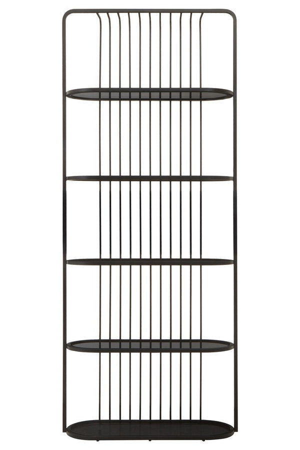 Vogue Five Tier Black Shelf Unit - Canwell Interiors Limited - Xshowhome