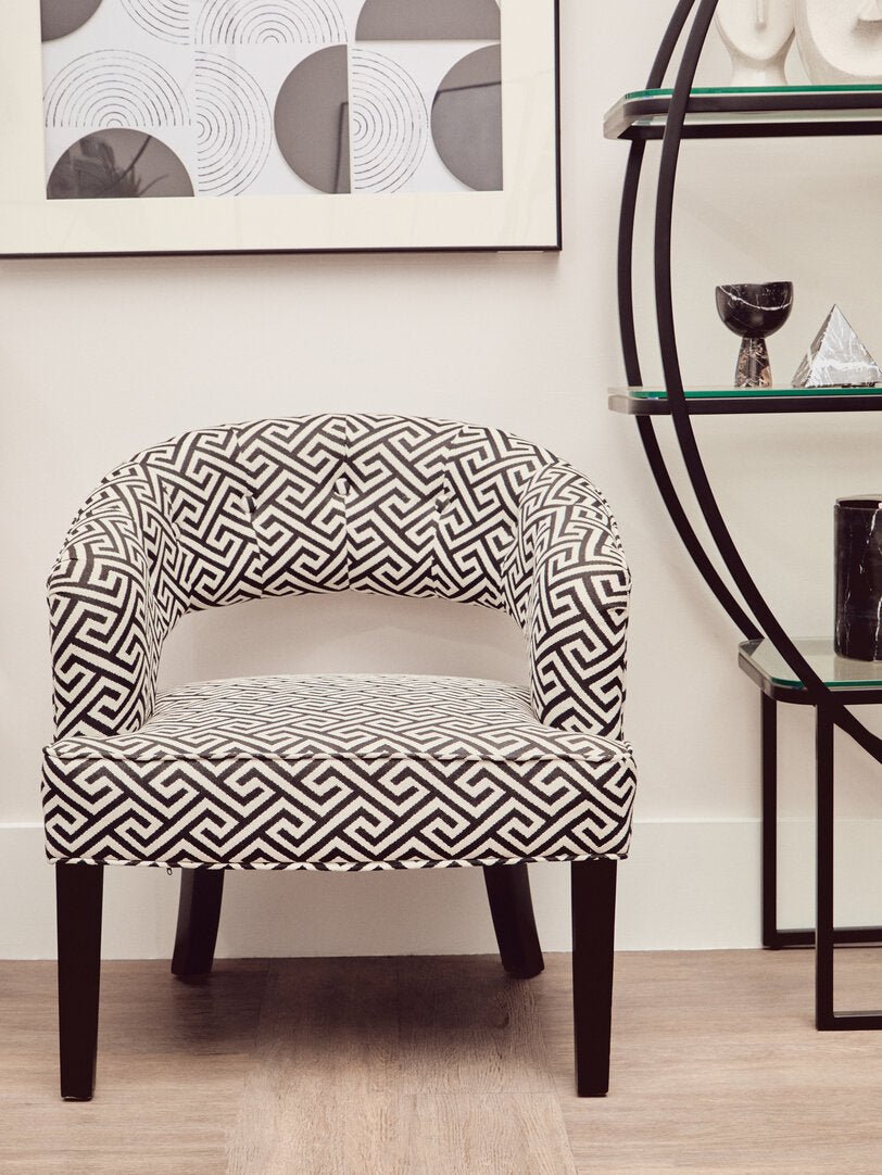 Vogue Left Half Moon Black Shelf Unit - Canwell Interiors Limited - Xshowhome