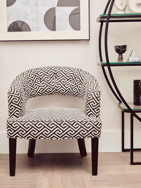 Vogue Left Half Moon Black Shelf Unit - Canwell Interiors Limited - Xshowhome