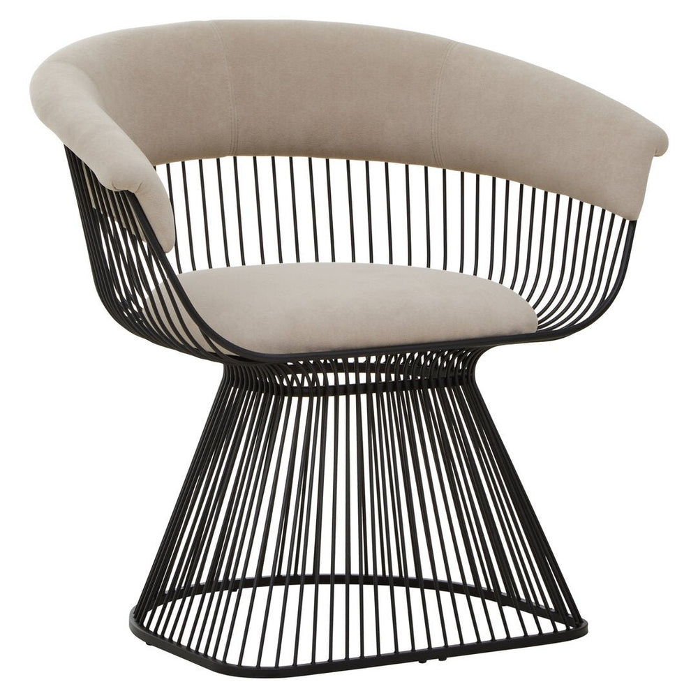 Vogue Mink Velvet and Black Frame Chair - Canwell Interiors Limited - Xshowhome