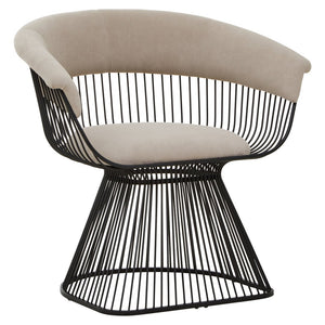 Vogue Mink Velvet and Black Frame Chair - Canwell Interiors Limited - Xshowhome