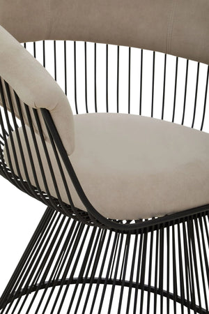 Vogue Mink Velvet and Black Frame Chair - XShowhome Limited - Xshowhome