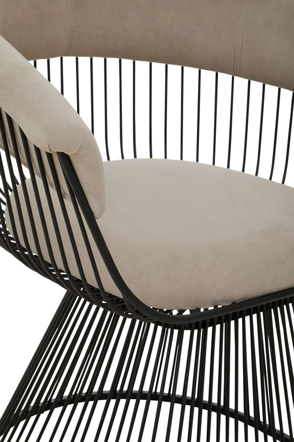 Vogue Mink Velvet and Black Frame Chair - XShowhome Limited - Xshowhome