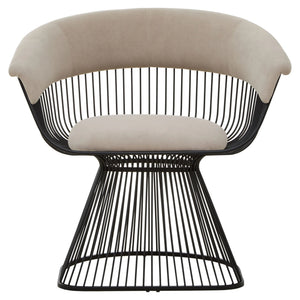 Vogue Mink Velvet and Black Frame Chair - XShowhome Limited - Xshowhome