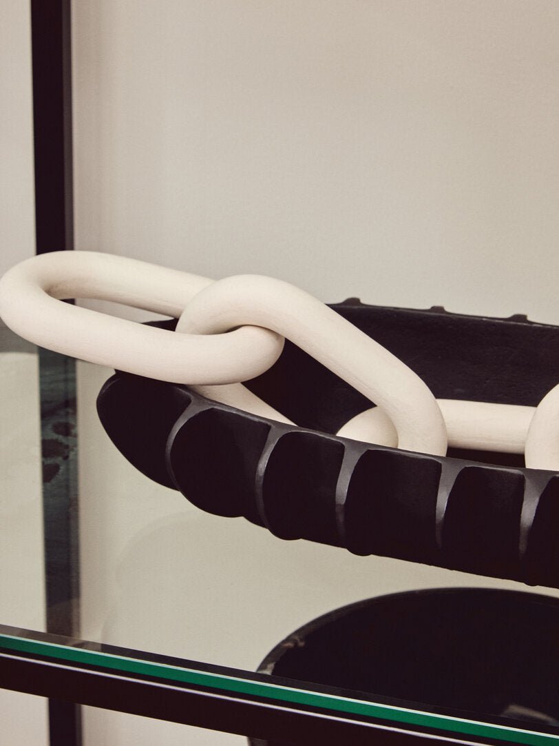 Vogue Right Half Moon Black Shelf Unit - Canwell Interiors Limited - Xshowhome