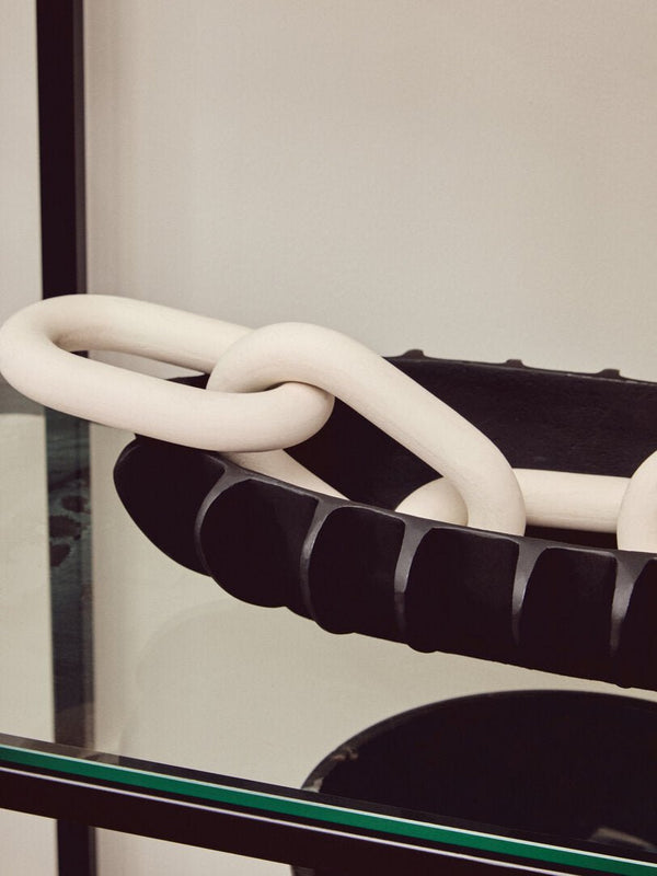 Vogue Right Half Moon Black Shelf Unit - Canwell Interiors Limited - Xshowhome