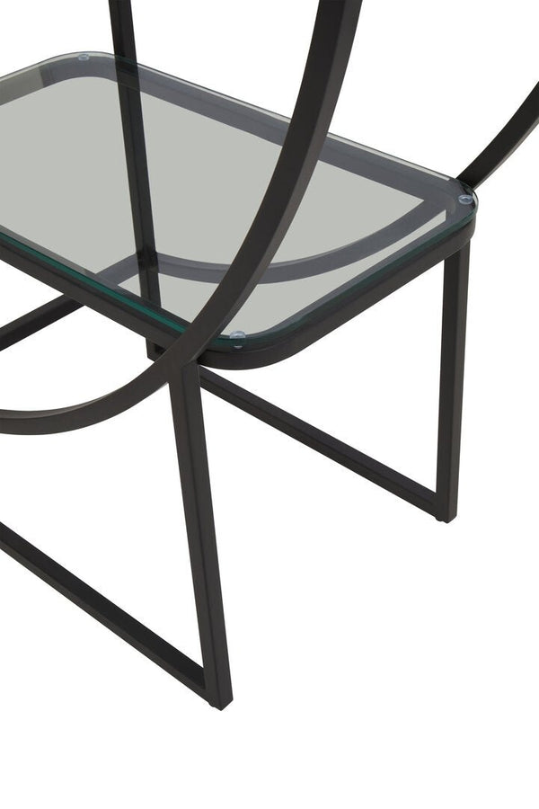 Vogue Right Half Moon Black Shelf Unit - Canwell Interiors Limited - Xshowhome