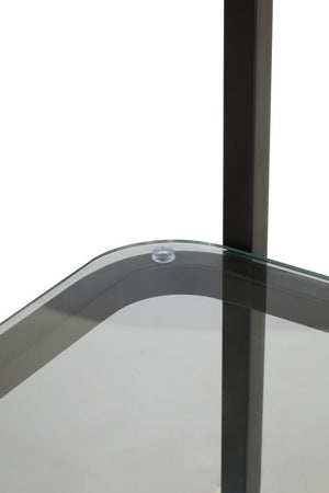 Vogue Right Half Moon Black Shelf Unit - Canwell Interiors Limited - Xshowhome