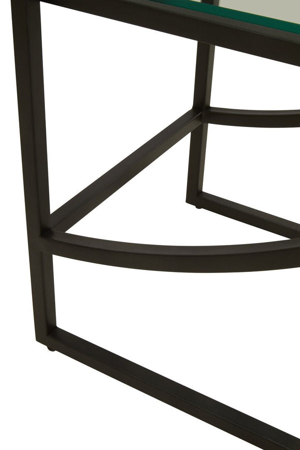 Vogue Right Half Moon Black Shelf Unit - Canwell Interiors Limited - Xshowhome