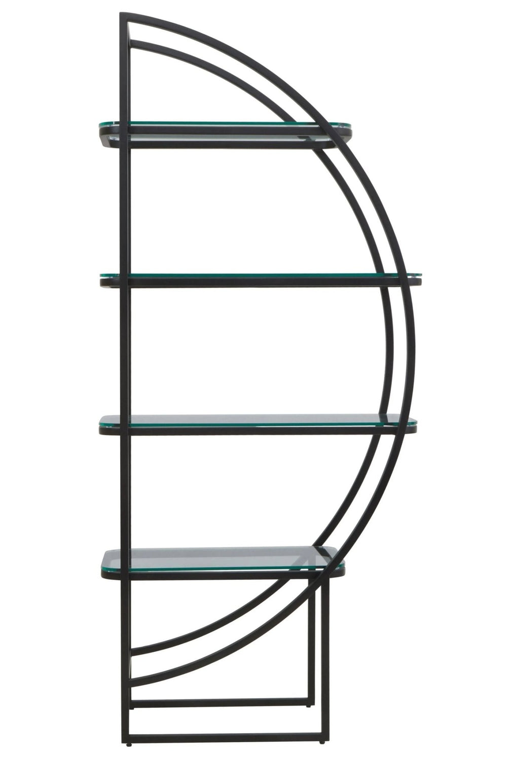Vogue Right Half Moon Black Shelf Unit - XShowhome Limited - Xshowhome