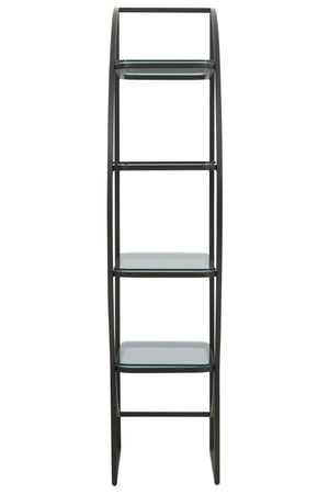 Vogue Right Half Moon Black Shelf Unit - XShowhome Limited - Xshowhome