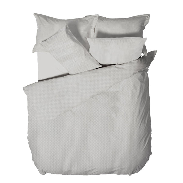 Waffle King Size Duvet Set Silver - XShowhome Limited - Riva