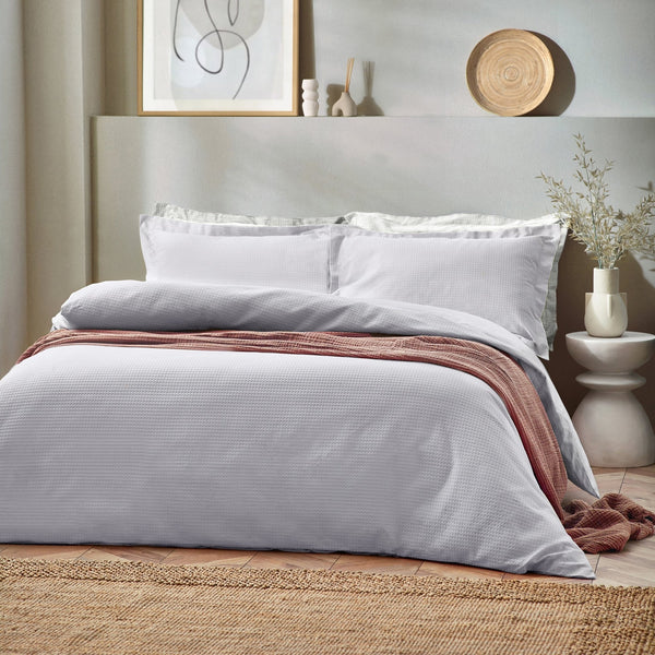 Waffle Ks Duvet Set Silver - Canwell Interiors Limited - Riva