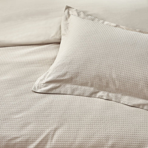 Waffle Single Duvet Set Linen - XShowhome Limited - Riva