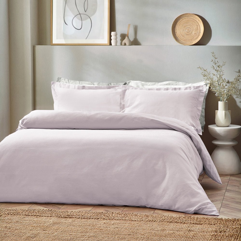 Waffle Sks Duvet Set Blush - Canwell Interiors Limited - Riva