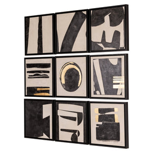 Wall Art Gabri Black/White (Set of 9) - XShowhome Limited - Richmond
