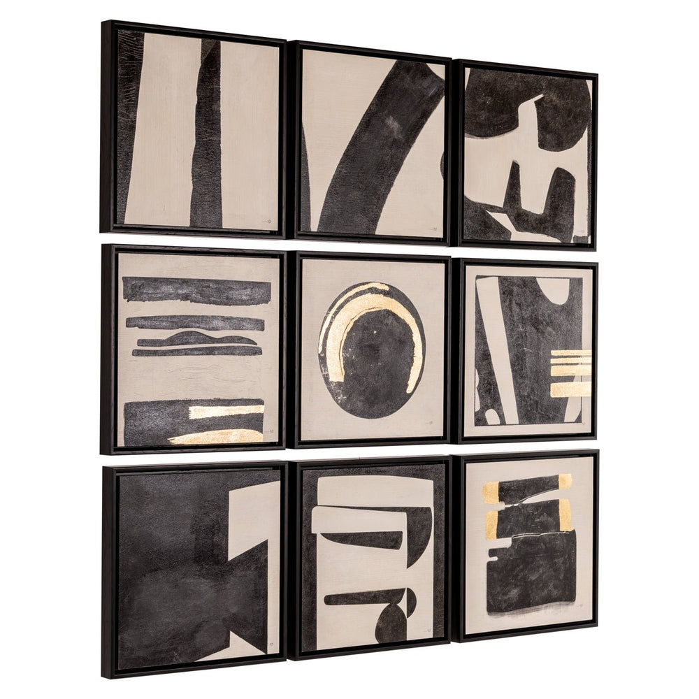 Wall Art Gabri Black/White (Set of 9) - XShowhome Limited - Richmond