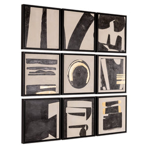 Wall Art Gabri Black/White (Set of 9) - XShowhome Limited - Richmond