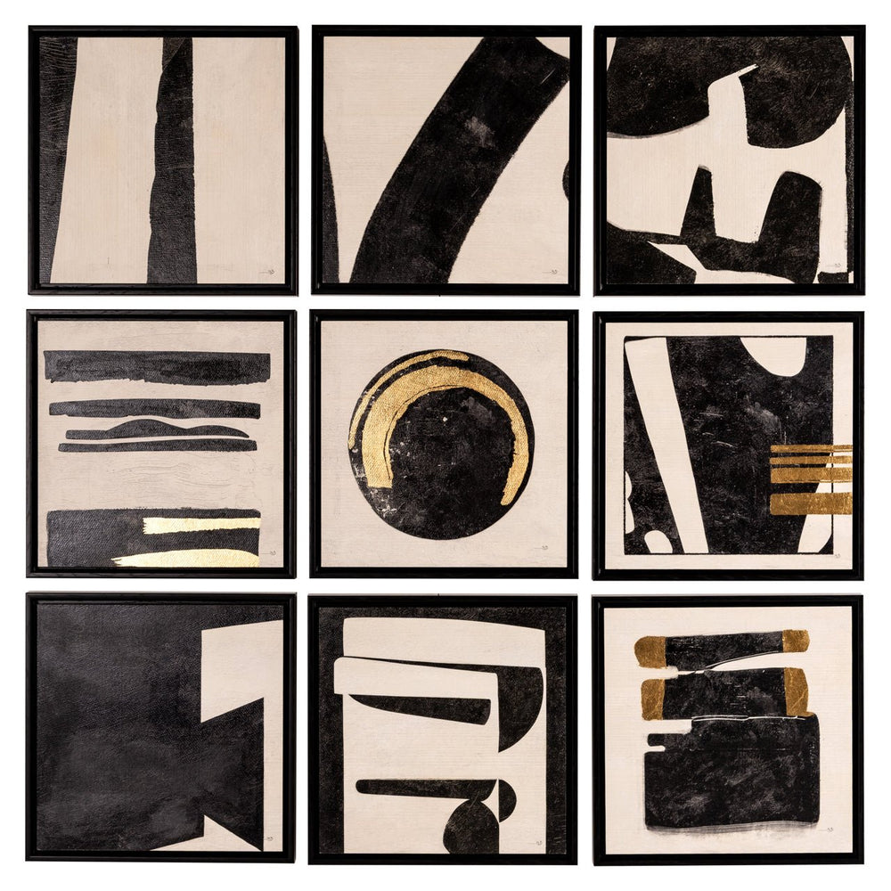 Wall Art Gabri Black/White (Set of 9) - XShowhome Limited - Richmond