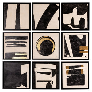 Wall Art Gabri Black/White (Set of 9) - XShowhome Limited - Richmond