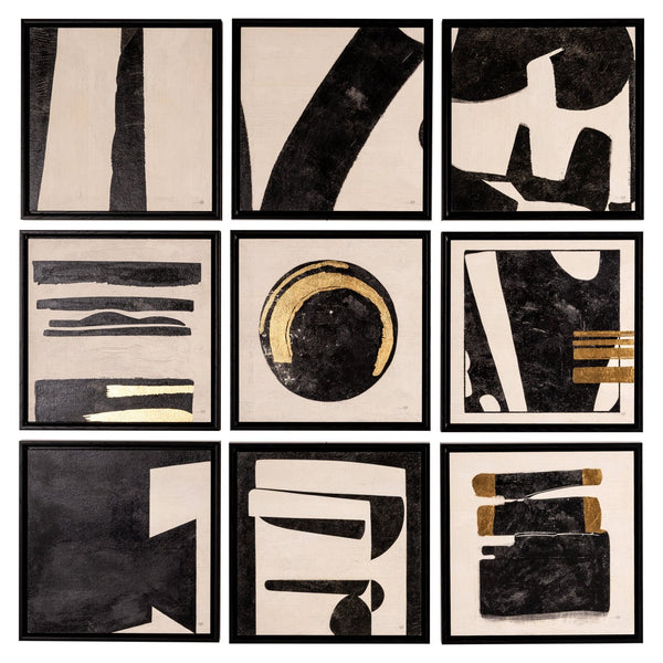 Wall Art Gabri Black/White (Set of 9) - XShowhome Limited - Richmond