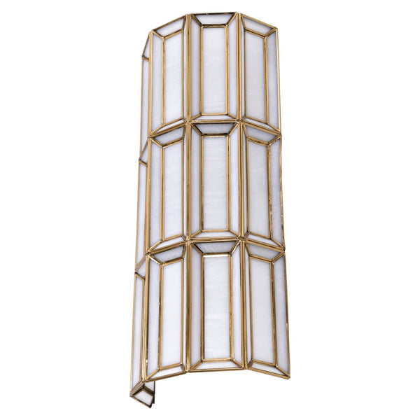Wall lamp Opal brass antique - Canwell Interiors Limited - Richmond