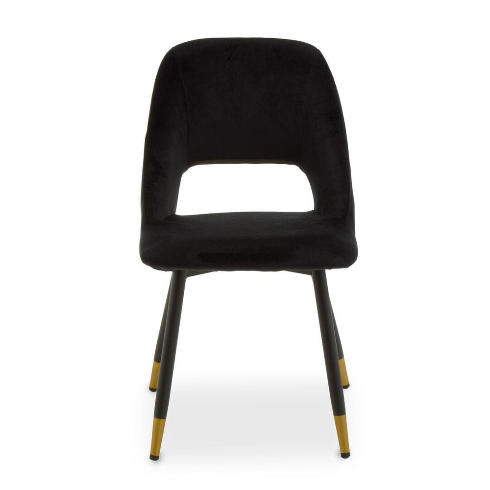 Warren Black Velvet Dining Chair - Canwell Interiors Limited - Xshowhome