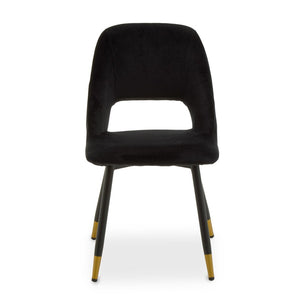 Warren Black Velvet Dining Chair - Canwell Interiors Limited - Xshowhome