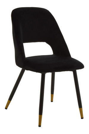Warren Black Velvet Dining Chair - Canwell Interiors Limited - Xshowhome