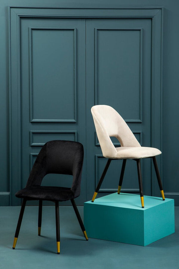 Warren Black Velvet Dining Chair - Canwell Interiors Limited - Xshowhome