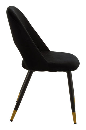 Warren Black Velvet Dining Chair - Canwell Interiors Limited - Xshowhome