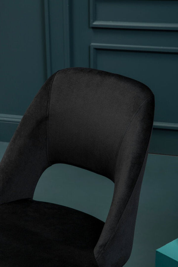 Warren Black Velvet Dining Chair - Canwell Interiors Limited - Xshowhome