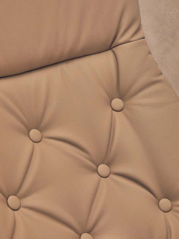 Warrington Mink Leather Effect Recliner And Footstool - XShowhome Limited - Xshowhome