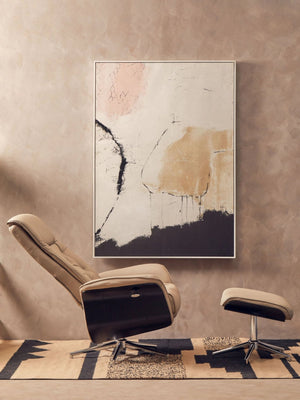Warrington Mink Leather Effect Recliner And Footstool - XShowhome Limited - Xshowhome