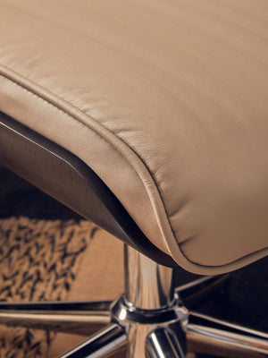 Warrington Mink Leather Effect Recliner And Footstool - XShowhome Limited - Xshowhome