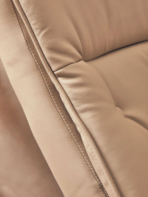 Warrington Mink Leather Effect Recliner And Footstool - XShowhome Limited - Xshowhome