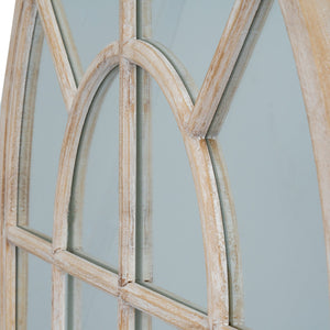 Washed Wood Arched Window Mirror - Canwell Interiors Limited - Hills