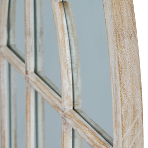 Washed Wood Arched Window Mirror - Canwell Interiors Limited - Hills