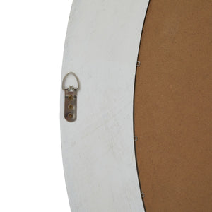 Washed Wood Round Framed Large Mirror - Canwell Interiors Limited - Hills